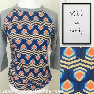LuLaRoe Randy XS - Baseball tee NWT